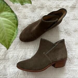Jack Rogers Olive Suede Ankle Booties